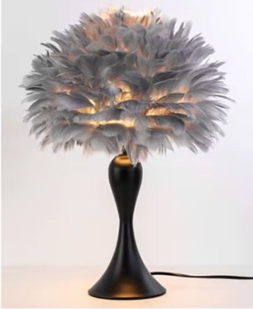 Romantic Goose Feather Decoration Table Lamp