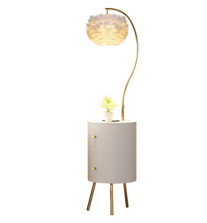 Romantic Goose Feather Decoration Floor Lamp