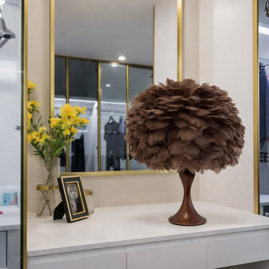 Romantic Goose Feather Decoration Table Lamp