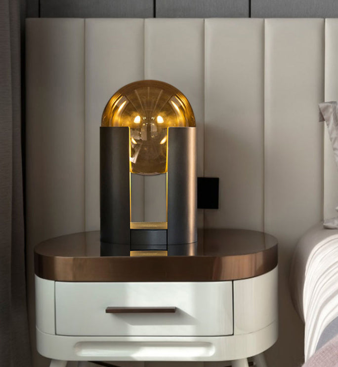 Glass Globe Table Lamp